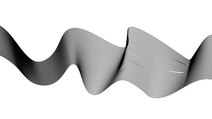 Wall Mural - thin wavy line abstract background. wavy line horizontal divider outline minimalist background. abst