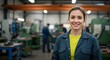 © SRD - Smiling Female Industrial Worker in Factory Setting A Portrait of Modern Manufacturing