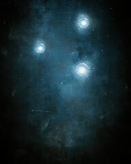 Wall Mural - abstract cosmic texture with glowing orbs against a dark blue background creating a mysterious and e
