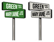 © TheVectorDump - Green Street Sign Vector Art