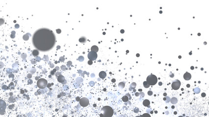Aufkleber - Sparkling silver bubbles on white. Perfect for websites, presentations, and designs.