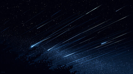 Wall Mural - meteor trajectories in the starry sky