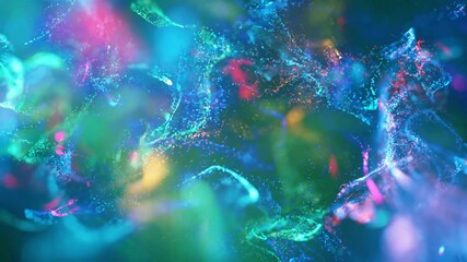 Wall Mural - particle wave background animation | flowing energy field in motion