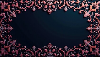 Intricate geometric lacework on dark background, abstract, lace