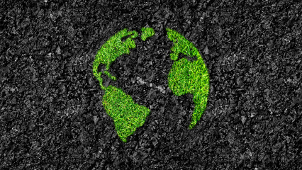 green world map. tree or forest shape of world map isolated on white background. world map green pla