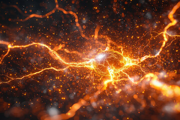 Wall Mural - an electrifying abstract representation of electricity, showcasing dynamic lines and energy.