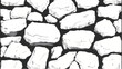 © shazam - A black and white texture of a stone wall with a rough, uneven surface. Stone wall background.