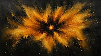 Wall Mural - vibrant yellow flower illuminated against a deep black background creating a stunning visual contras