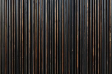 Wall Mural - textured wooden wall with vertical stripes and dark finish