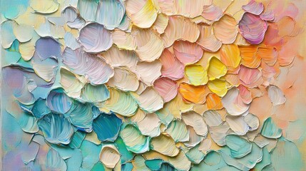 Wall Mural - colorful abstract texture with soft pastel hues and brush strokes