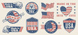 © DGIM studio - Patriotic stickers with American symbols