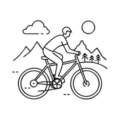 Wall Mural - mountain bike icon, mountain bike vector illustration-simple illustration of mountain bike, perfect 