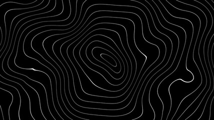Poster - Lines move slowly in waves on black background. Motion. Thin lines move in waves. Vertical Loop Background of stream of