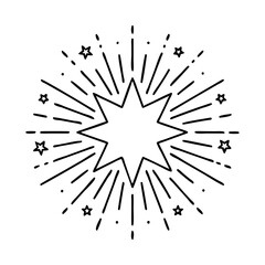 Wall Mural - retro burst icon, retro burst vector illustration-simple illustration of retro burst, perfect for re