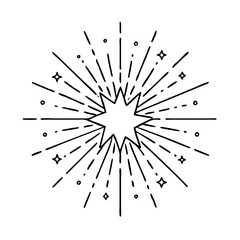 Wall Mural - retro burst icon, retro burst vector illustration-simple illustration of retro burst, perfect for re