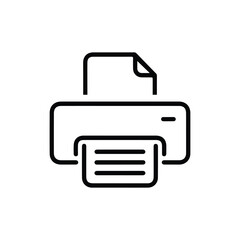 Printer line icon vector illustration on white background