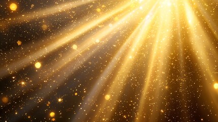 Wall Mural - bright light burst radiating warmth and energy with golden beams of sunlight creating an inviting an