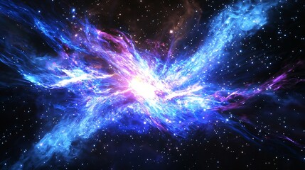 stunning nebula filled with vibrant colors and cosmic dust trails creating a celestial energy field 