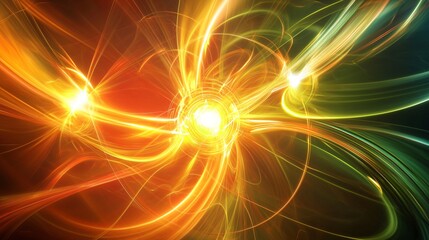 Wall Mural - Vibrant colorful abstract background with dynamic patterns and swirls representing the flow of celestial energy and cosmic forces