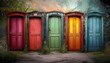 © Oleksiy - A series of doors each leading to a different path representing the many choices and decisions that shape our existence