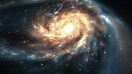 Aufkleber - Explore the vast beauty of a colorful spiral galaxy set in the night sky with vivid stars and cosmic formations surrounded by endless space