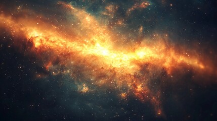 Wall Mural - a beautiful nebula with a distant star gracefully illuminating the hidden star systems within the ha