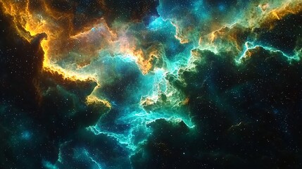 Wall Mural - mesmerizing collection of nebulas forming a cosmic tapestry of stars and celestial energy fields in 
