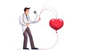 © Touch - Professional Doctor with Stethoscope Featuring Red Heart Concept in Medical Setting