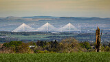 Forth Road Bridge in Edinburgh, view from Pentlands, Scotland