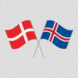 © magnoliya1966 - Iceland and Denmark flags. Vector illustration