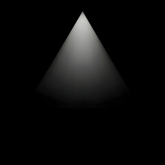 Wall Mural - illuminated cone shape, dark background, abstract design, website header