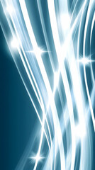 Wall Mural - abstract teal and white light streaks, dynamic energy, futuristic background, ideal for technology o