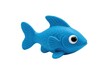 © Sarwar - Stock photo of a bright blue plastic toy fish on a clean white backdrop