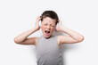 © ADDICTIVE STOCK - Young boy enjoying music with white headphones