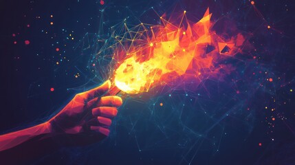 Digital ignition: Hand sparking a network of connection and innovation