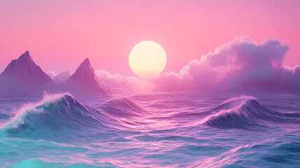 Wall Mural - serene surreal ocean