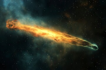3d rendering of a colorful nebula in a deep space background with stars and galaxies. space backgrou