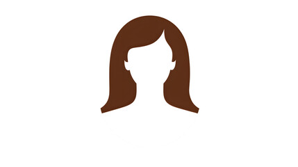 Wall Mural - Professional Woman Glyph Flat Symbol White Icon for Websites and Applications