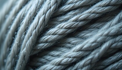 Aufkleber - Intricate Fibers, Sewing Thread Under Magnification. Textile Detail Reveals Delicate Strands. Twisted Yarns Displaying Subtle Color Variation. Macro View Showing Texture And Fine Details.
