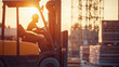 © Soulc - Worker Operating Forklift at Construction Site