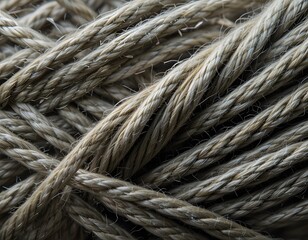 Aufkleber - Intricate Sewing Thread Fibers, A Close-up View. Subtle Color Variations Present. Twisted Strands Create A Beautiful Texture. Perfect For Crafting And Textile Projects.