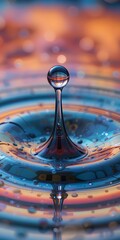 Aufkleber - Abstract Iridescent Oil Drop On Water Surface, Creating Vibrant Patterns And Reflections, A Mesmerizing Close-up Image Showcasing Fluid Texture. A Captivating, Colorful Display. Beautiful And