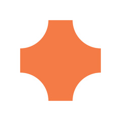 Wall Mural - modern abstract geometric shape. flat icon symbol representing a unique form. this bold element capt