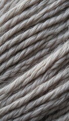 Aufkleber - Detailed Sewing Thread Image, Showcasing Twisted Fiber Texture, Reveals Subtle Color Differences. Close Up Shot Shows Textile Structure. Macro Photo Displays Material Detail. Intricate Fibers.