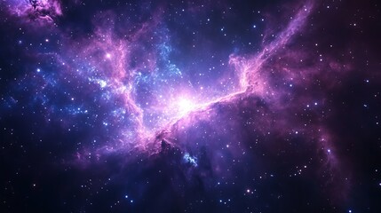 stunning purple nebula cosmic space background with bright stars sky way art pink blue deep night