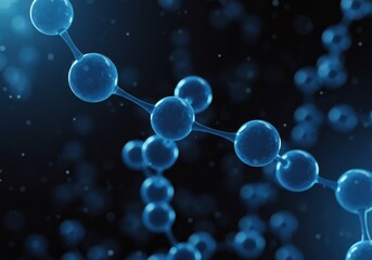 Blue molecule structure background