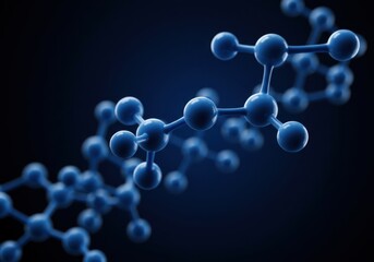 Molecular structure on dark background