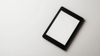 Wall Mural - Digital e-reader with black border and minimal design on white background