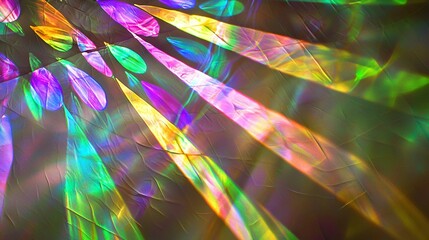 Wall Mural - ethereal colorful light emitting from cosmic beacons illuminating the darkness of the vast universe 