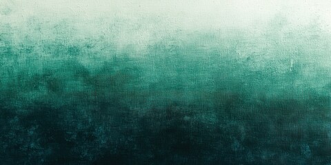Wall Mural - minimalist ombre design with a gradient transition from emerald to petrol and a subtle noise grain o